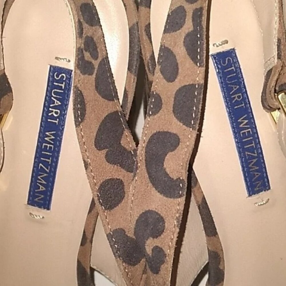 Stuart Weitzman Leopard Print Platform Sandals - image 3